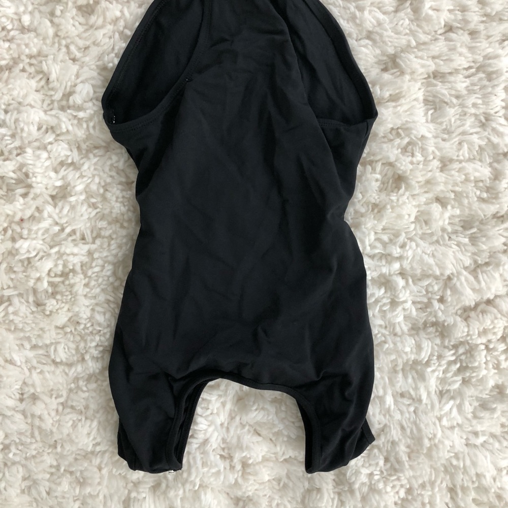 Black Cap Sleeve Leotard